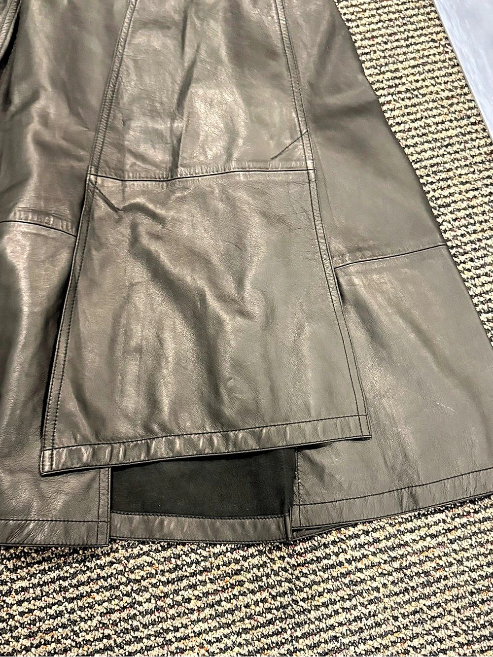 3.1 Phillip Lim Leather Midi Skirt Size 8 Like New - Picture 7 of 12